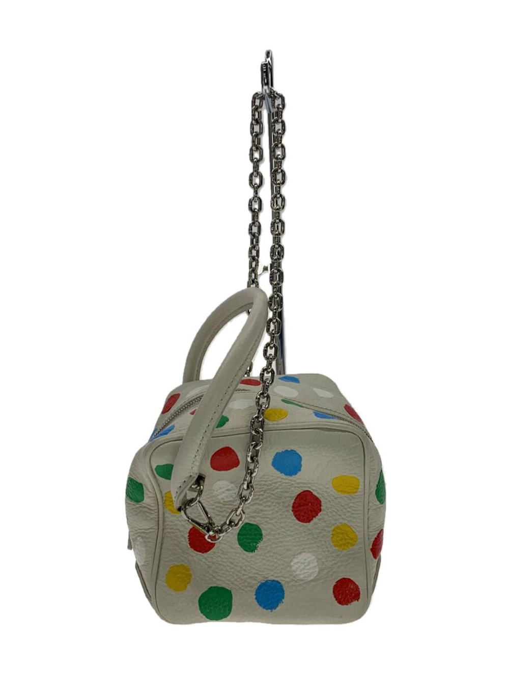 LOUIS VUITTON Yayoi Kusama Shoulder Bag Leather White Polka Dot